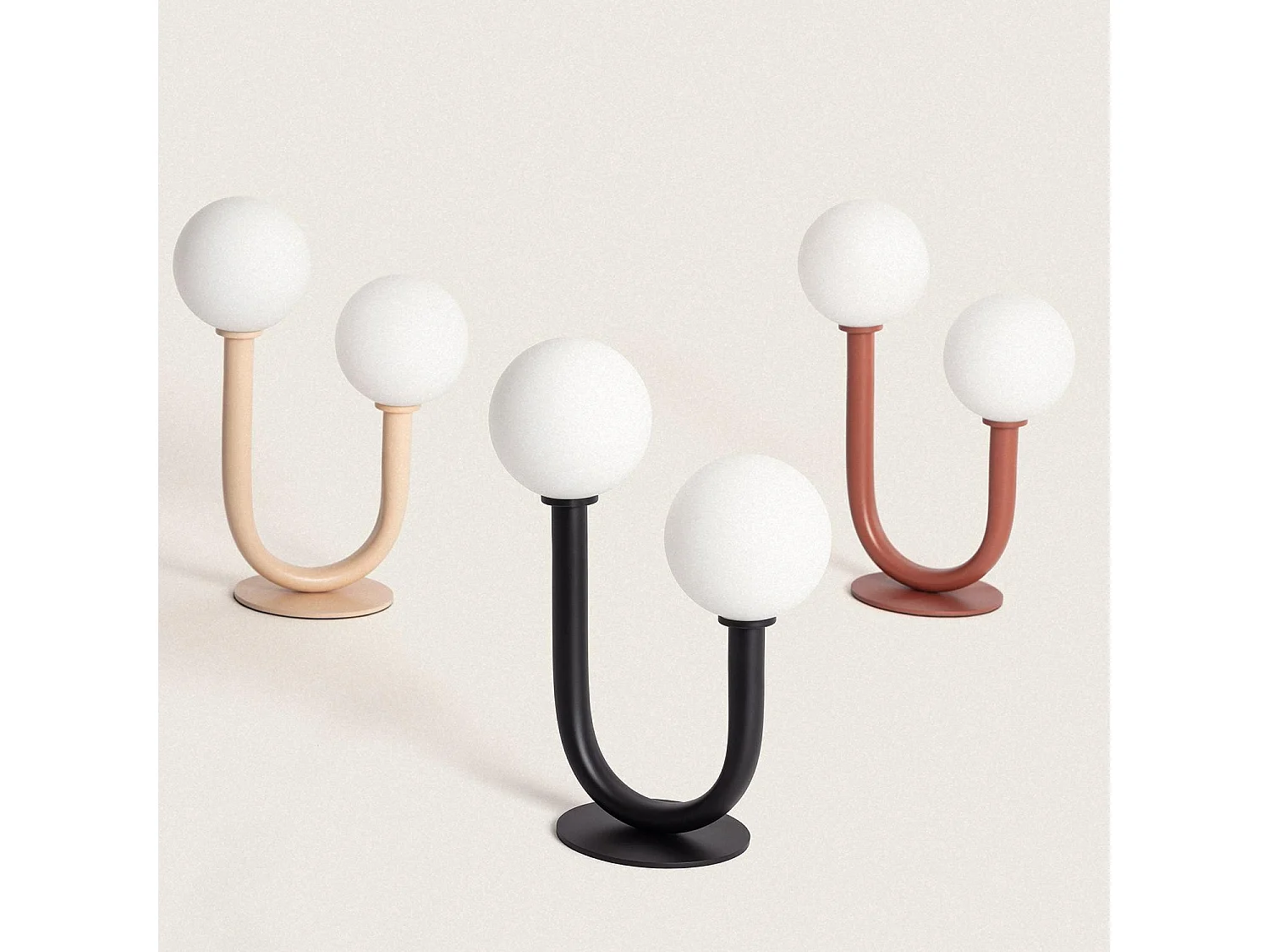 Lampe à Poser Métal et Verre Zeina Beige