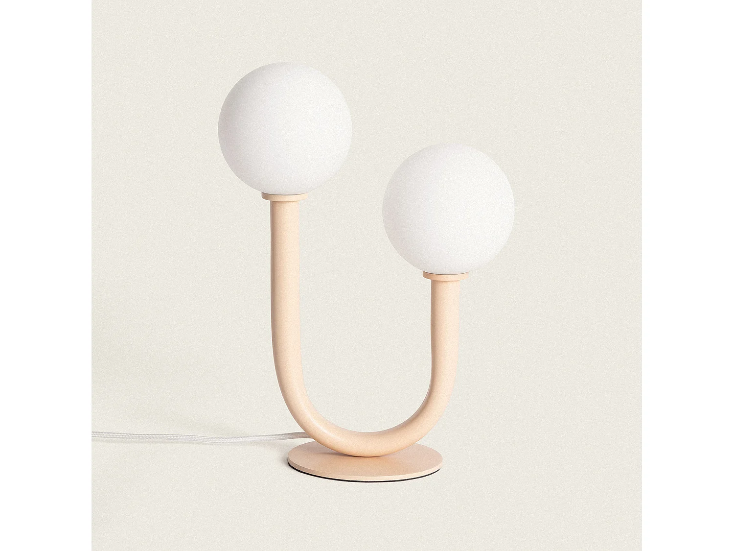 Lampe à Poser Métal et Verre Zeina Beige