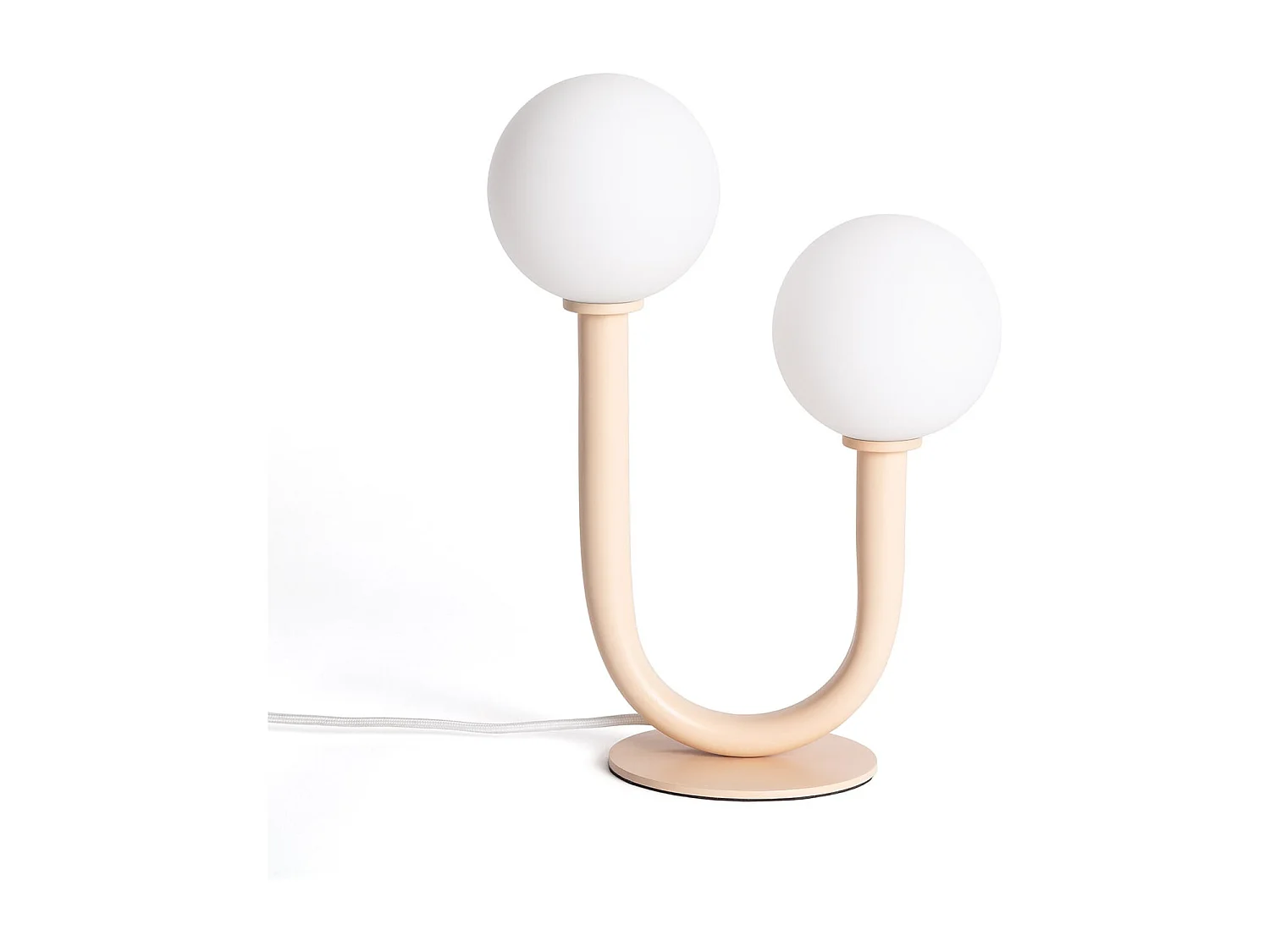 Lampe à Poser Métal et Verre Zeina Beige