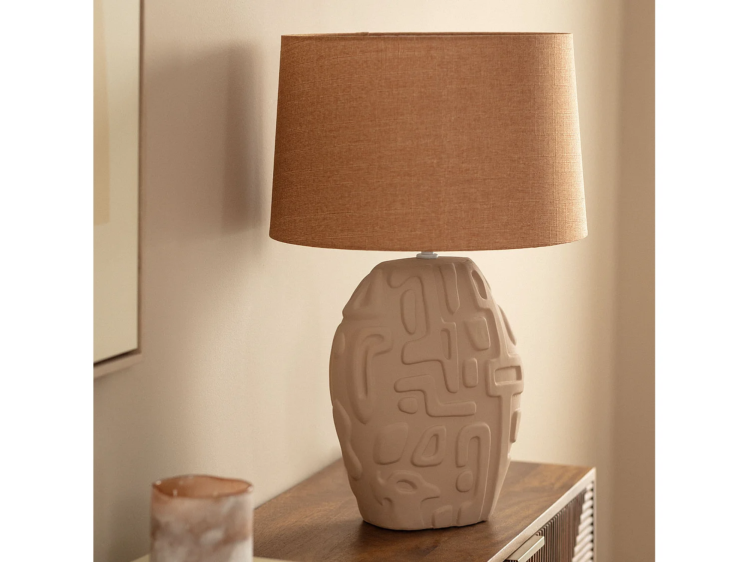 Lampe à Poser Céramique Surab Beige