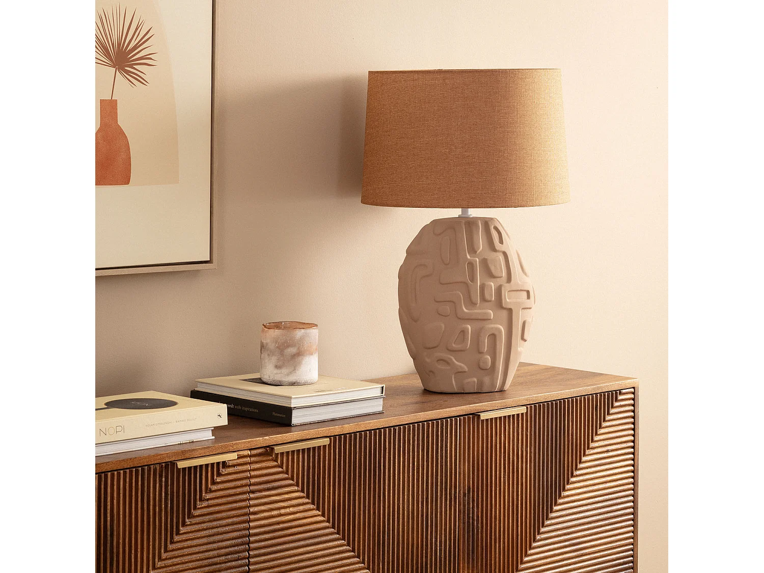 Lampe à Poser Céramique Surab Beige