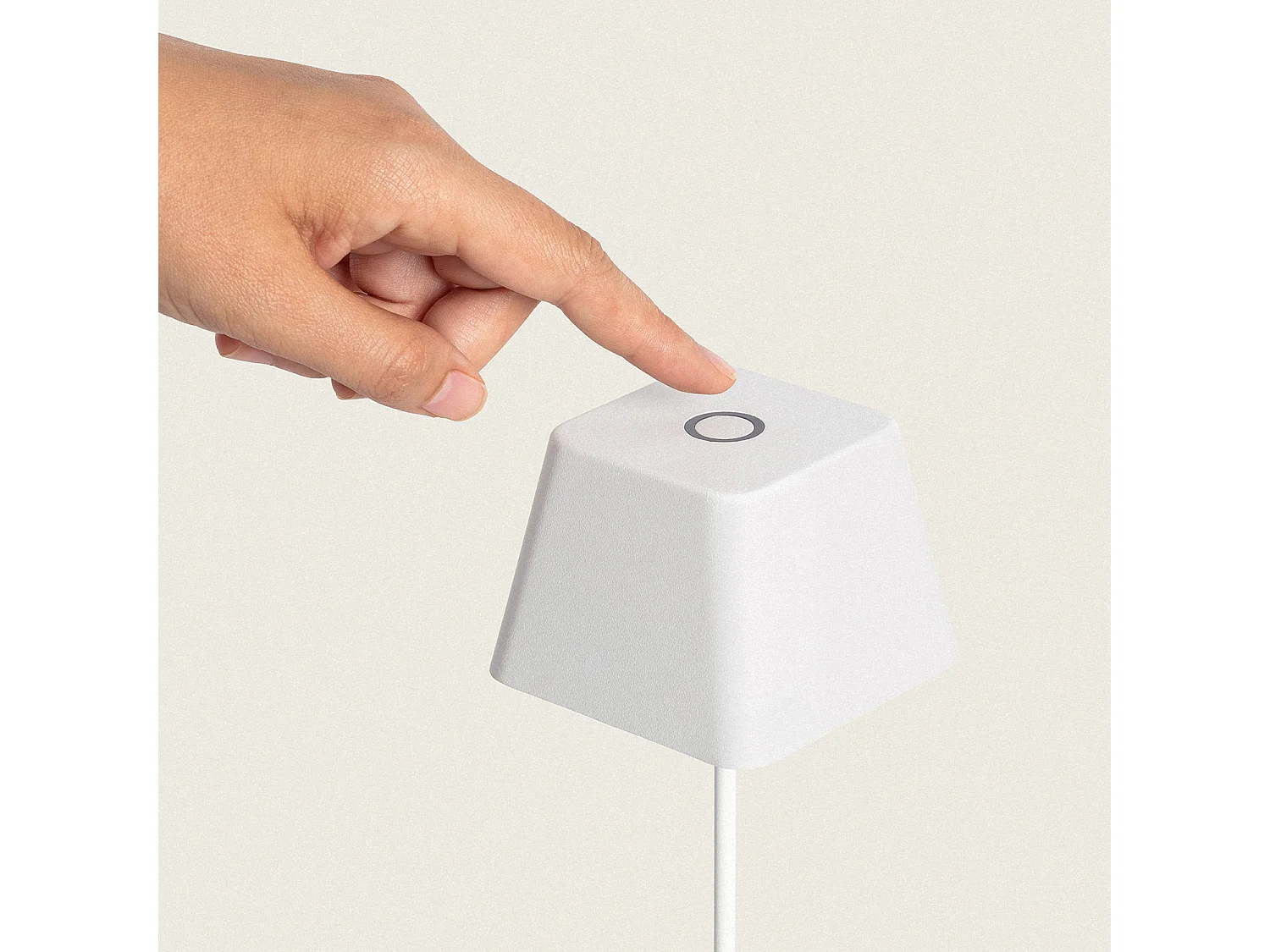 Lampe à Poser LED Extérieure portative Aluminium avec Batterie Rechargeable Willy   Blanc