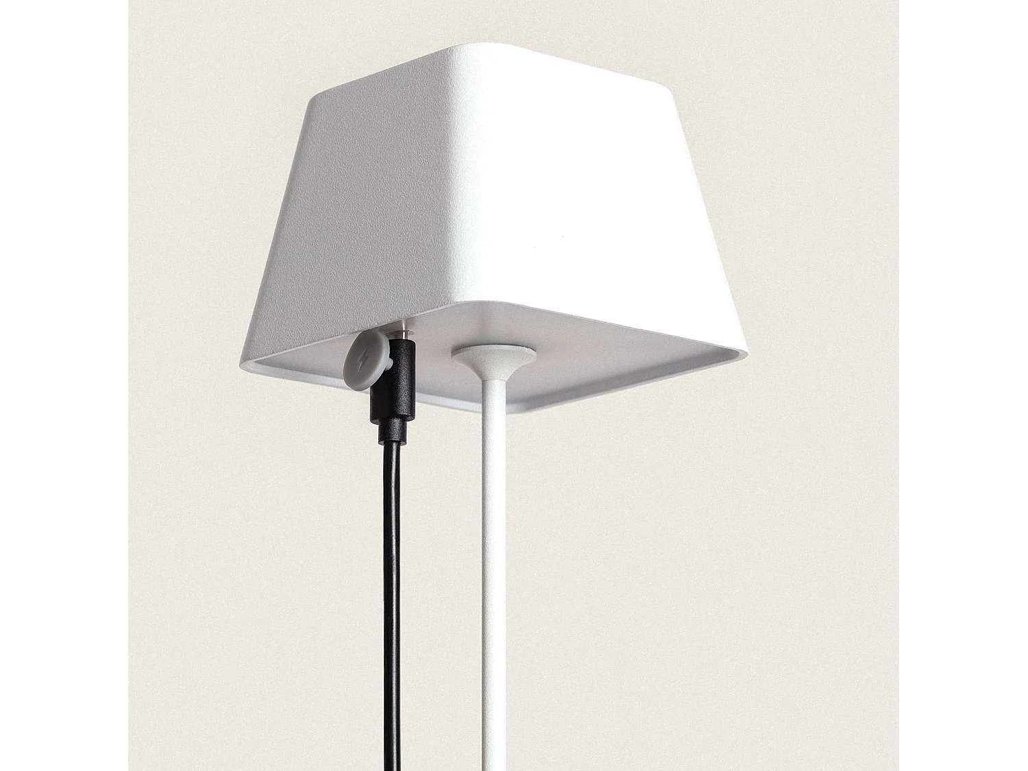 Lampe à Poser LED Extérieure portative Aluminium avec Batterie Rechargeable Willy   Blanc