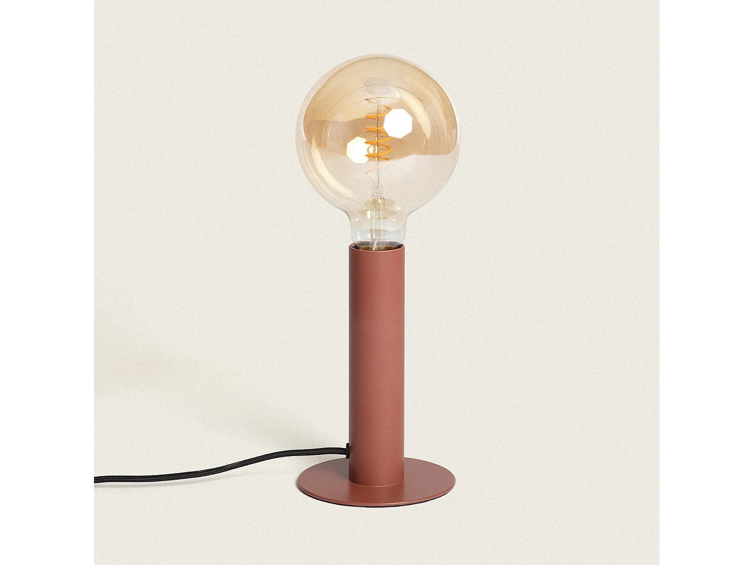 Lampe à Poser Métal Rovia Brun