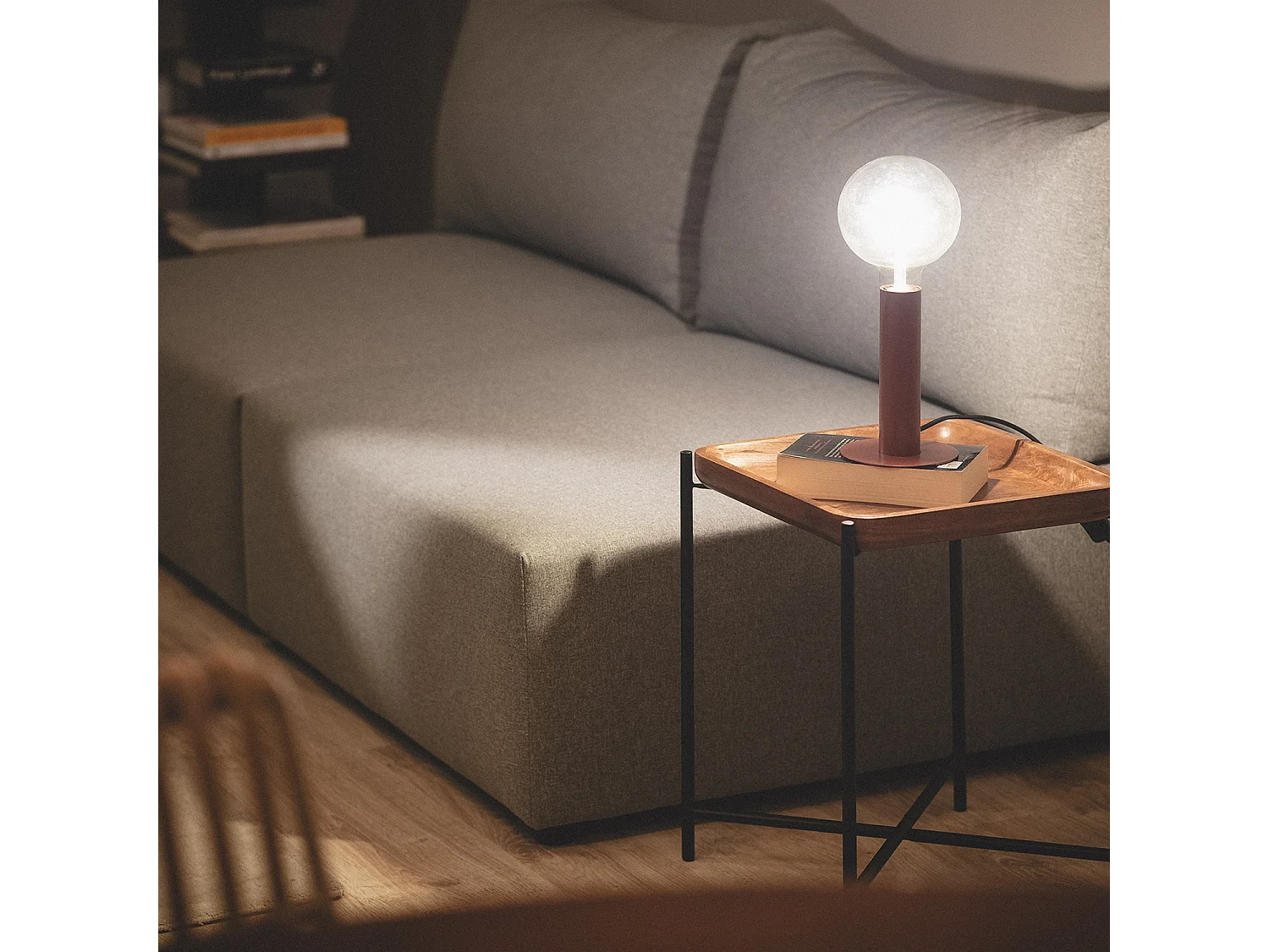 Lampe à Poser Métal Rovia Brun