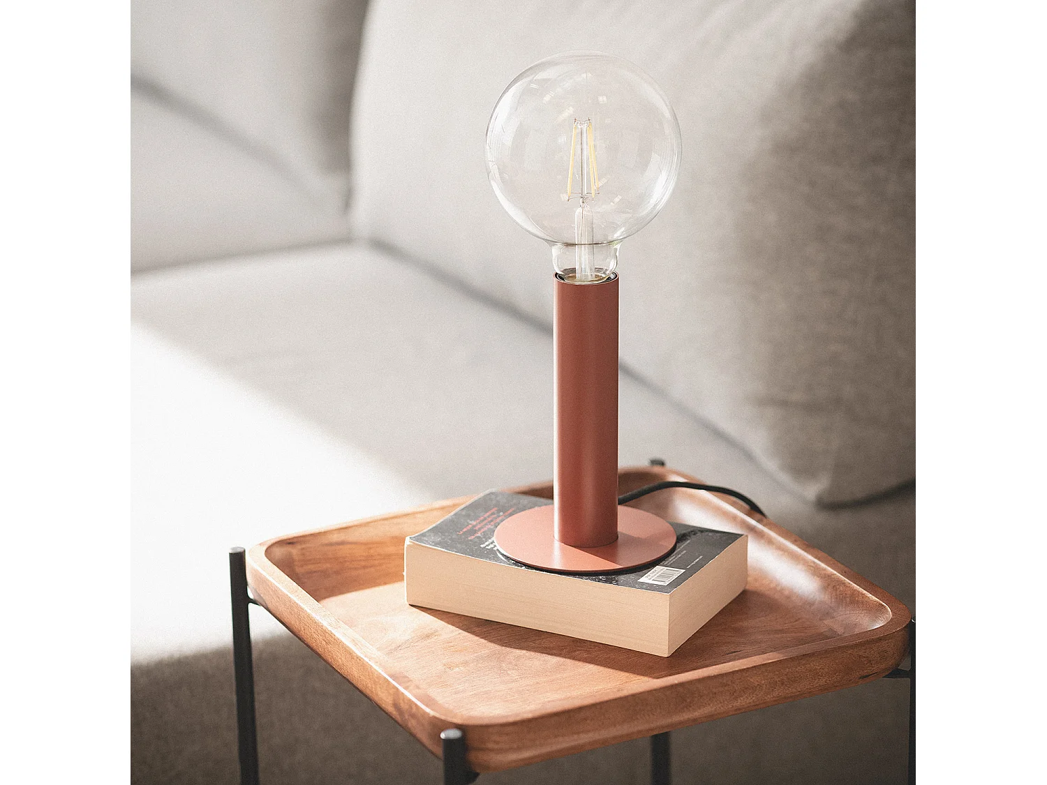 Lampe à Poser Métal Rovia Brun