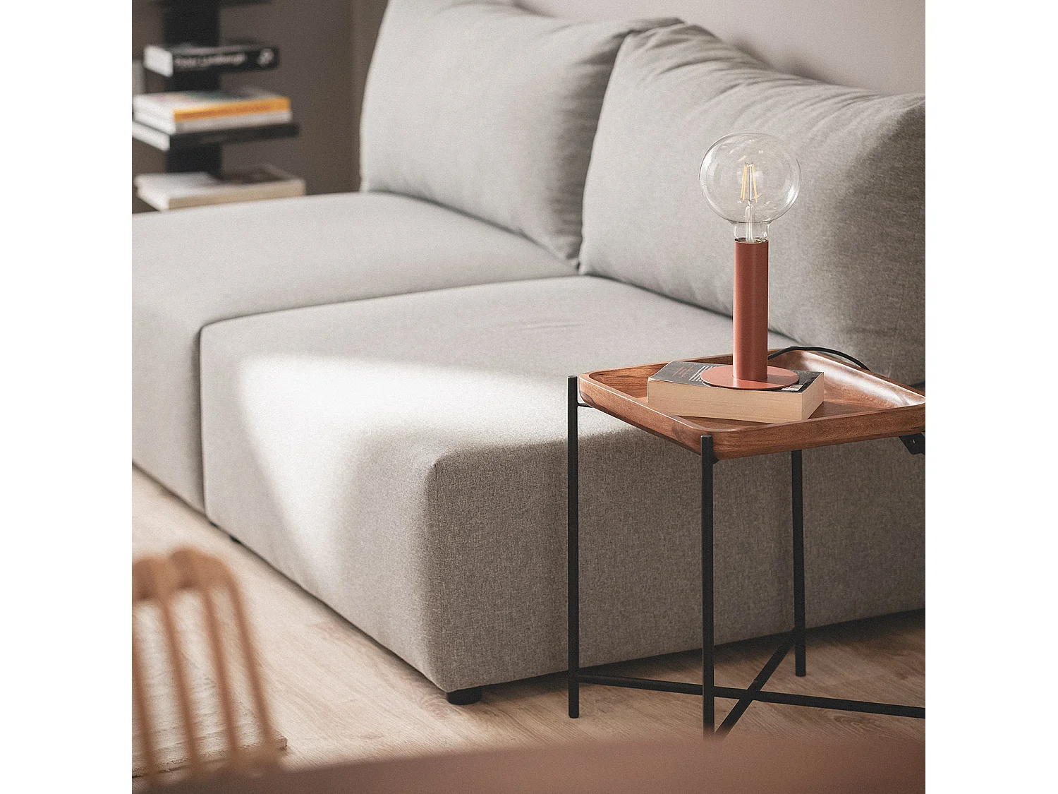 Lampe à Poser Métal Rovia Brun