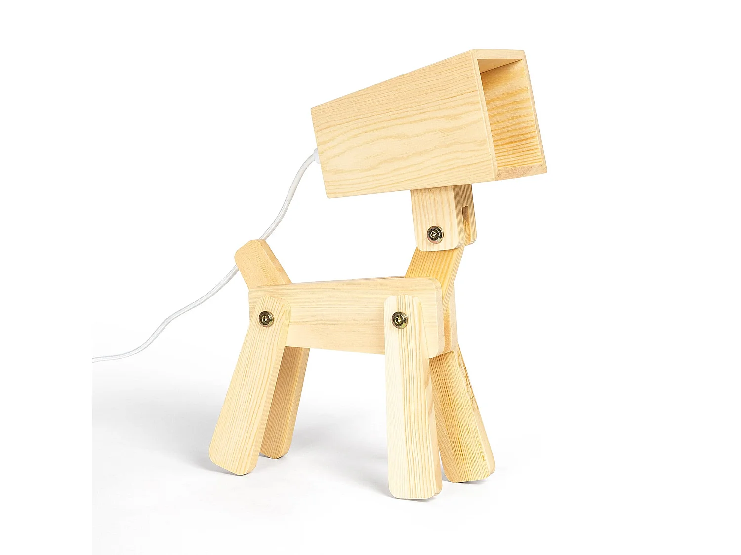 Lampe à Poser Métal et Bois Kids Coba Doggi Naturel