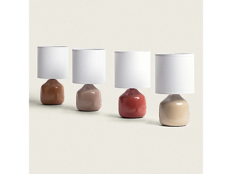 Lampada da Tavolo Ceramica Maya Rosa Pastello