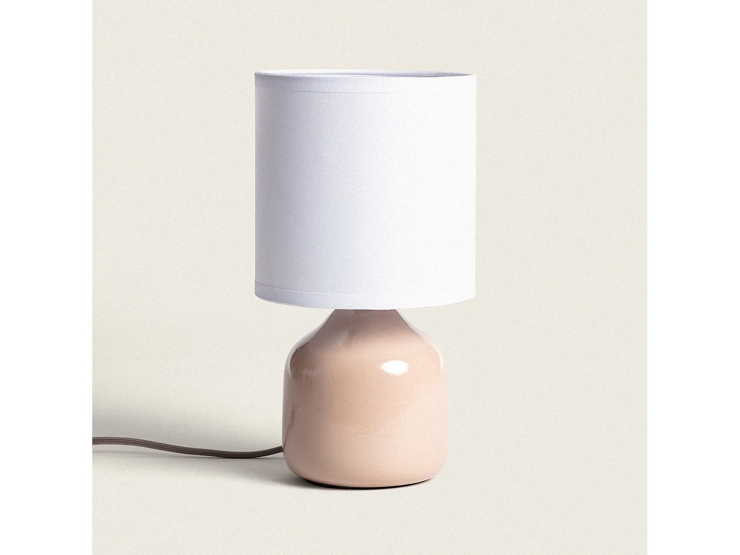 Lampada da Tavolo Ceramica Maya Rosa Pastello