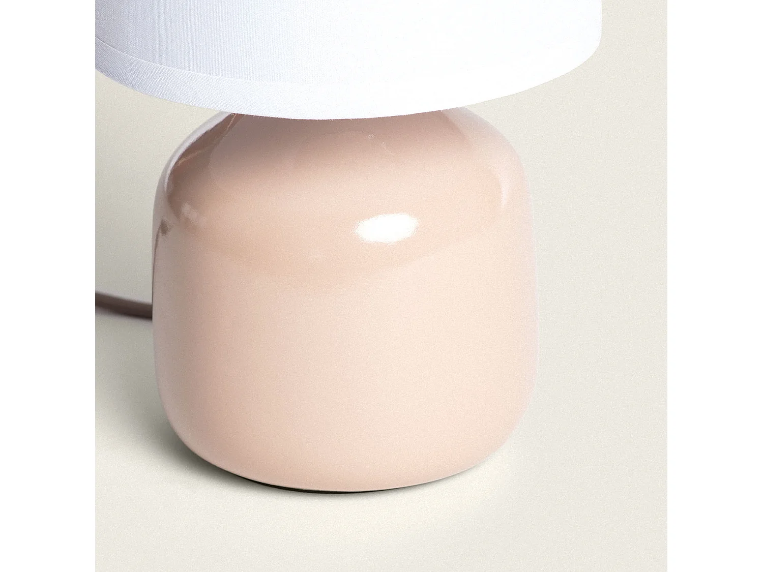 Lampada da Tavolo Ceramica Maya Rosa Pastello