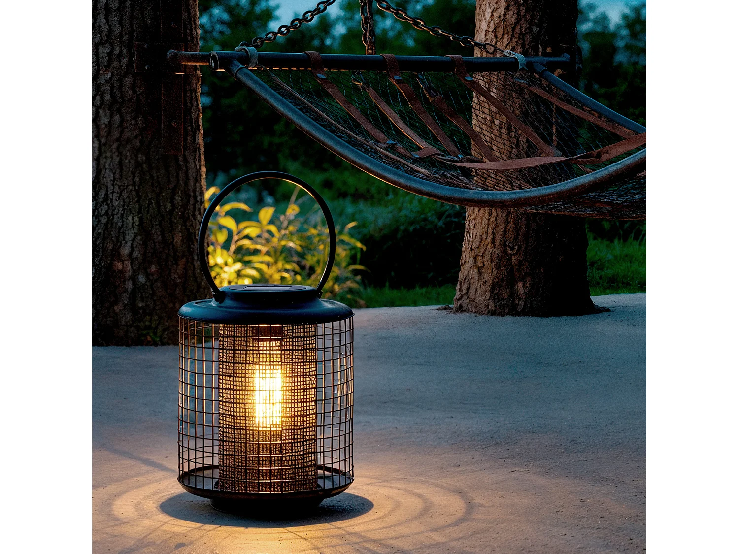 Lámpara de Mesa Solar Exterior LED Junín Negro