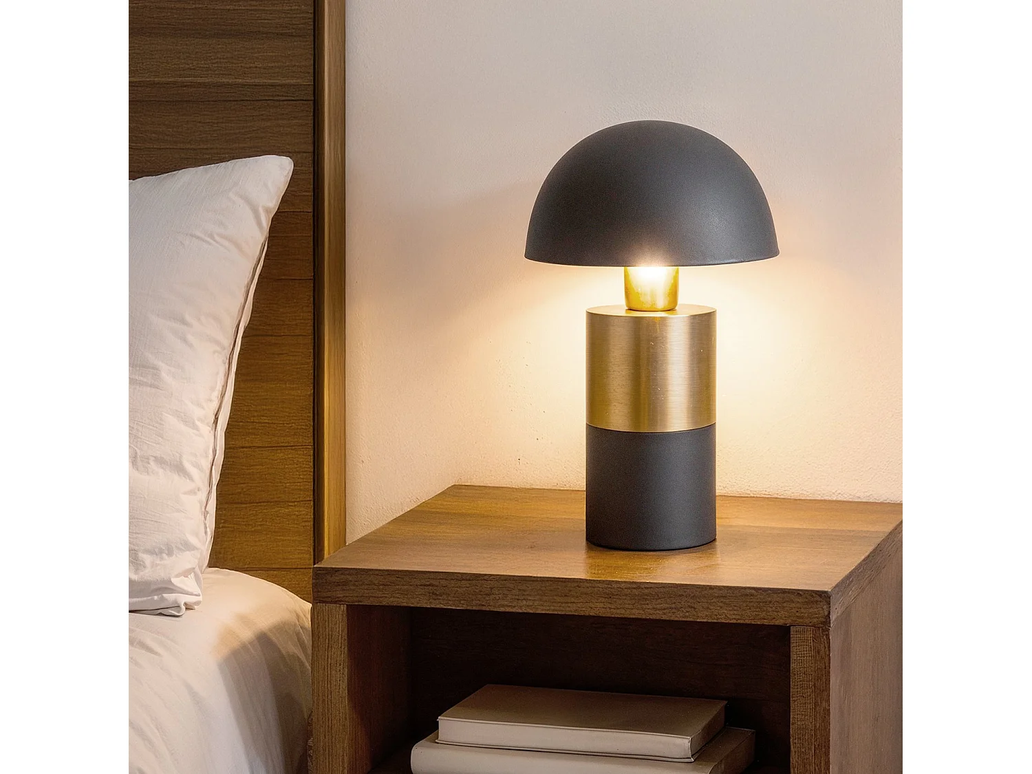 Lampe à Poser Métal Tanev Lis Bleu marine