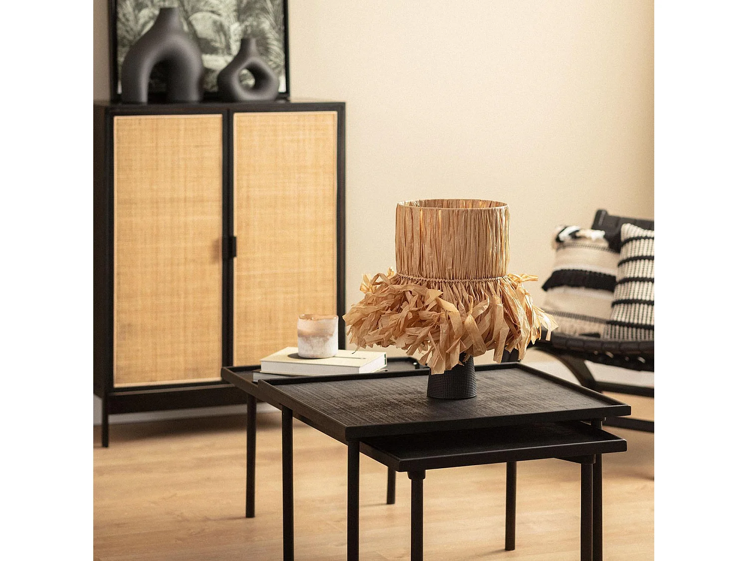 Lampe à Poser Céramique Bajawa Noir