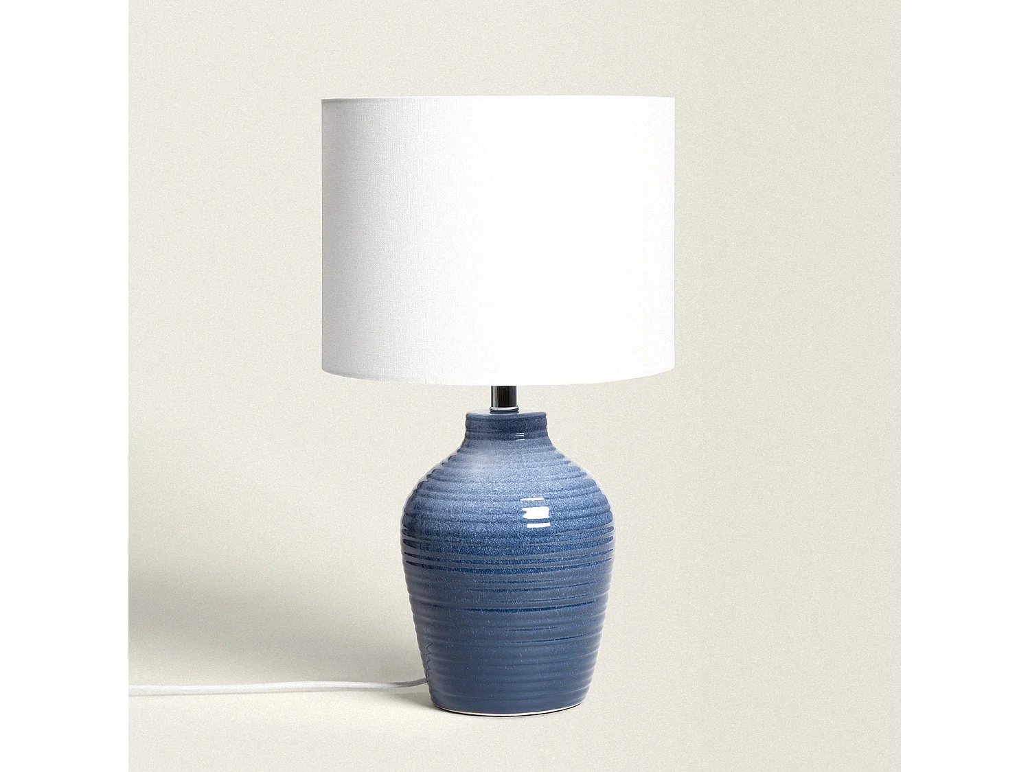 Lampe à Poser en Céramique Botijo Bleu foncé