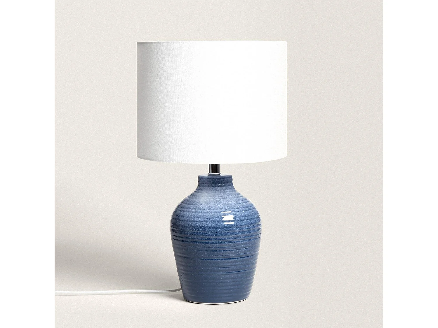 Lampe à Poser en Céramique Botijo Bleu foncé