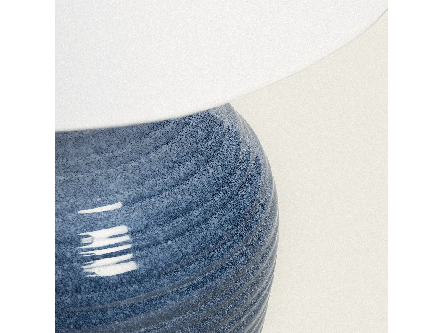 Lampada da Tavolo Ceramica Botijo Azzurro Scuro