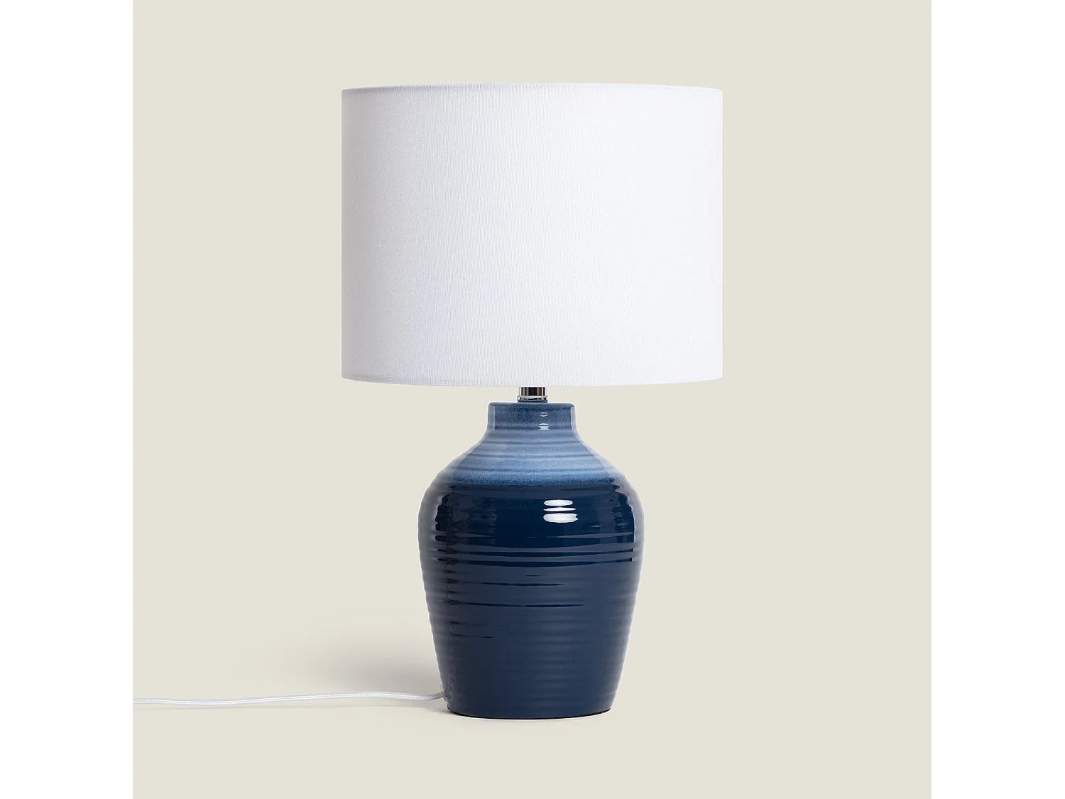 Lampada da Tavolo Ceramica Botijo Azzurro Scuro