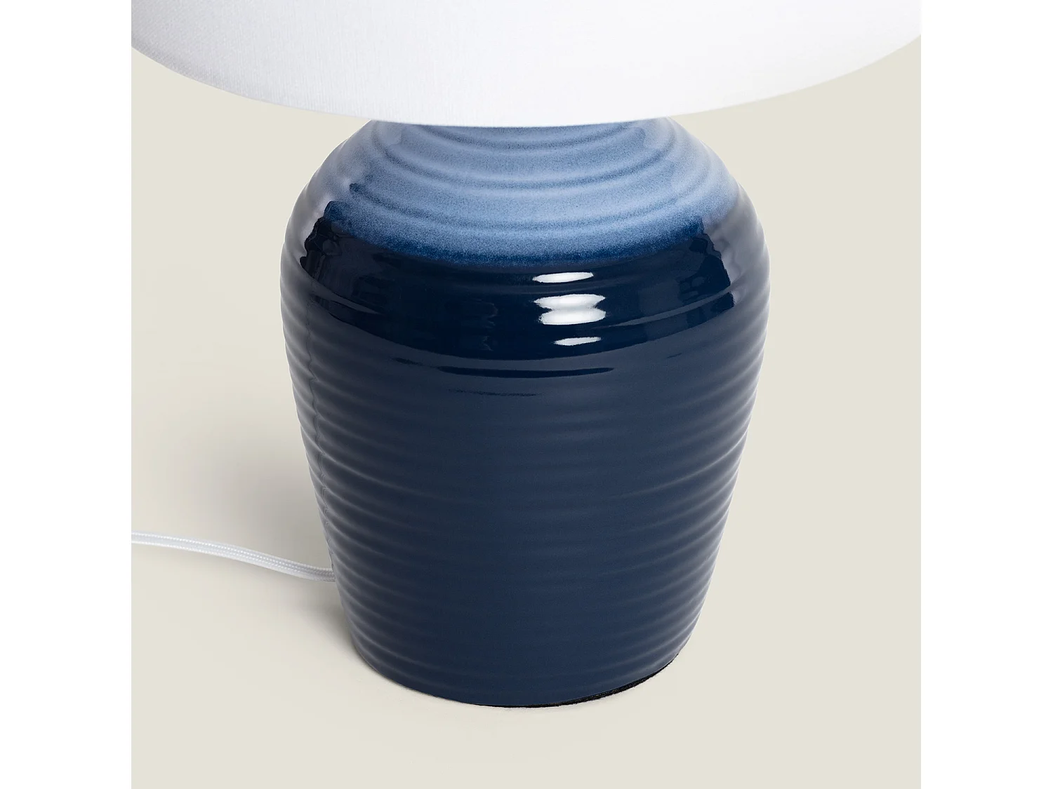Lampada da Tavolo Ceramica Botijo Azzurro Scuro