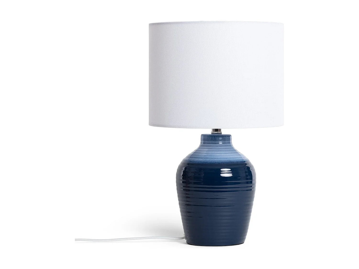 Lampada da Tavolo Ceramica Botijo Azzurro Scuro
