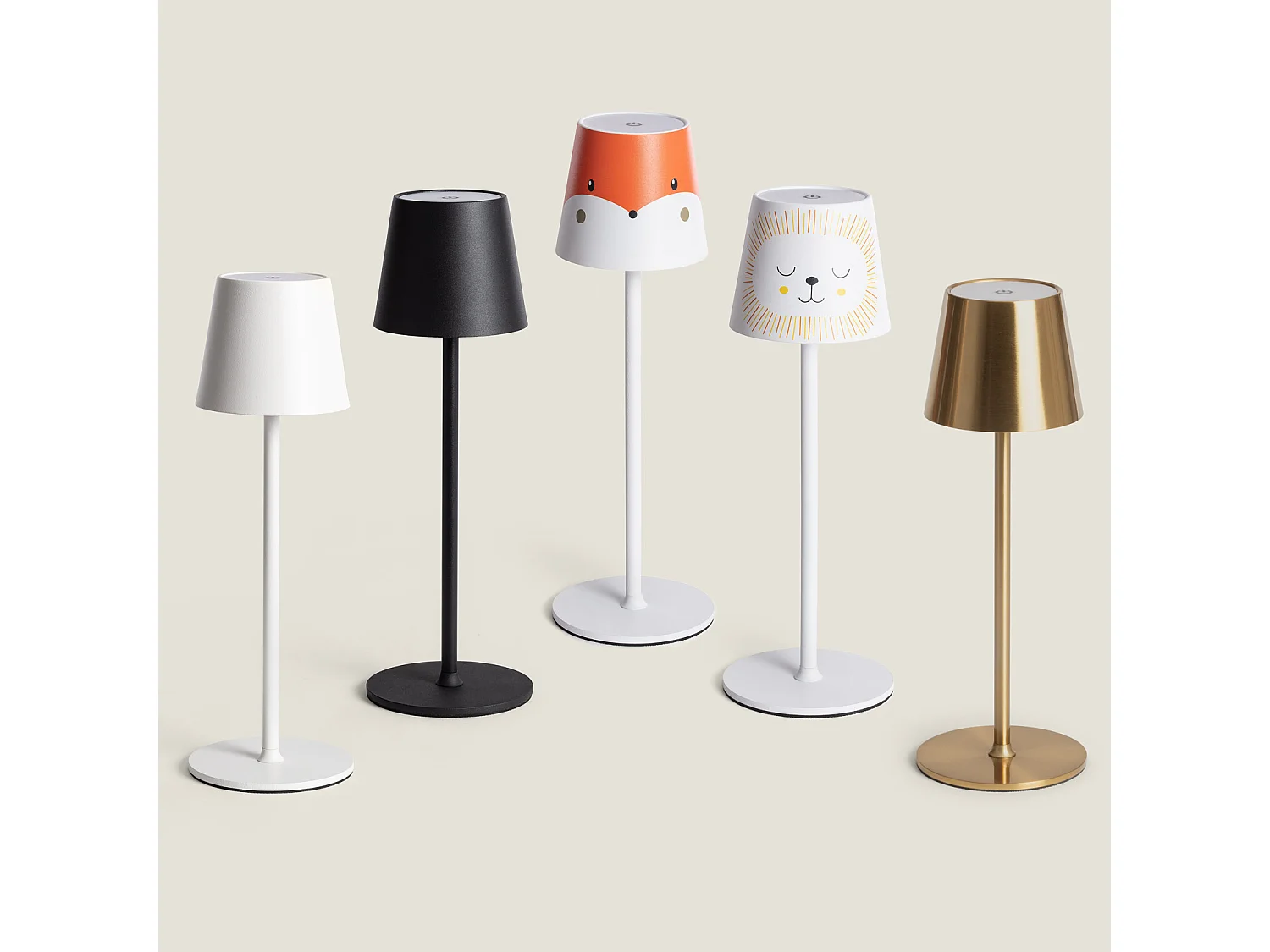 Lámpara de Mesa LED 3W Portátil de Metal con Batería USB Recargable Anisa Dorado