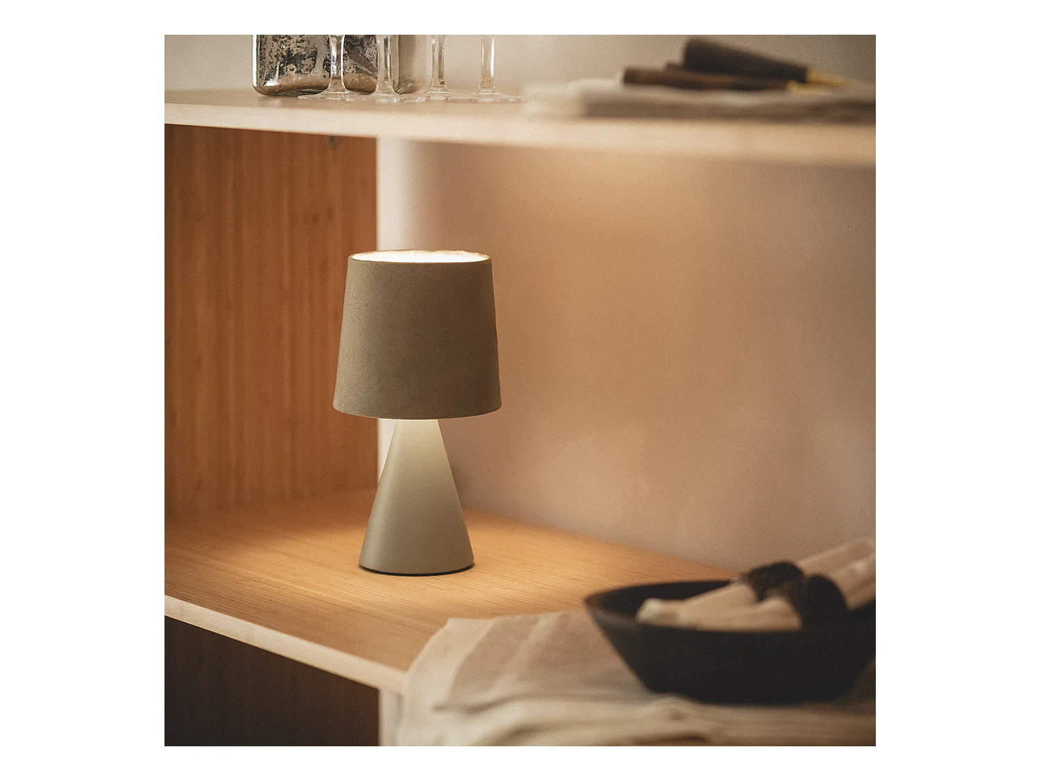Lampada da Tavolo Ceramica Artzai Bianco Rotto