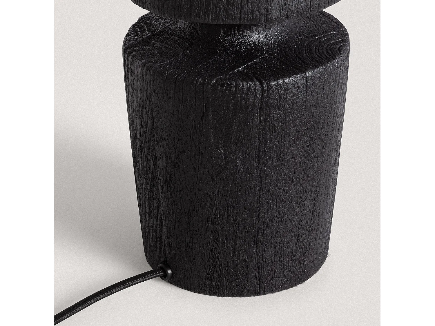 Lampe à Poser Bois Alaia ILUZZIA Taupe