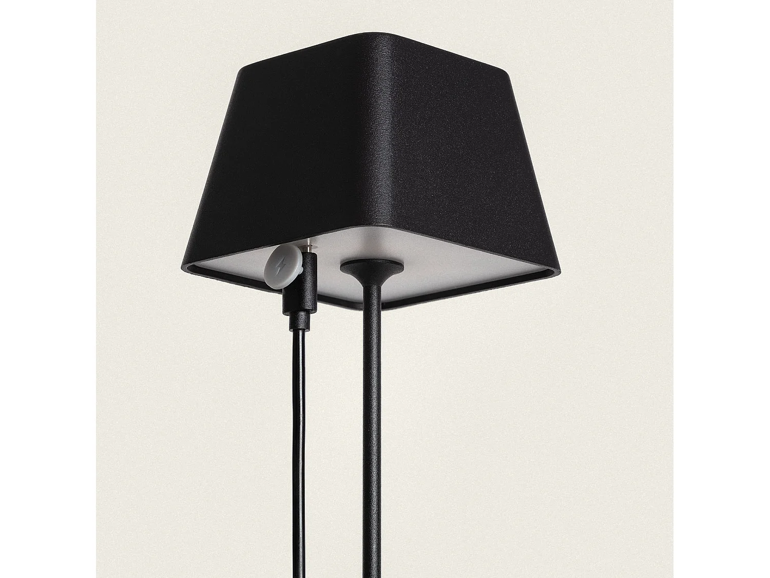 Lámpara de Mesa LED Portátil para Exterior Aluminio con Batería Recargable Willy Negro