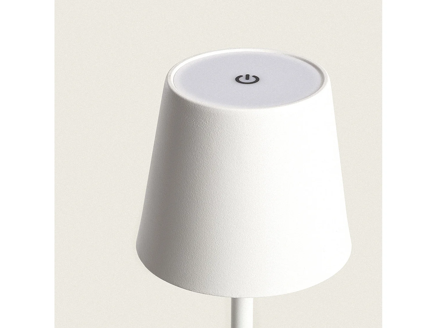 Lámpara de Mesa LED 3W Portátil de Metal con Batería USB Recargable Anisa Blanco