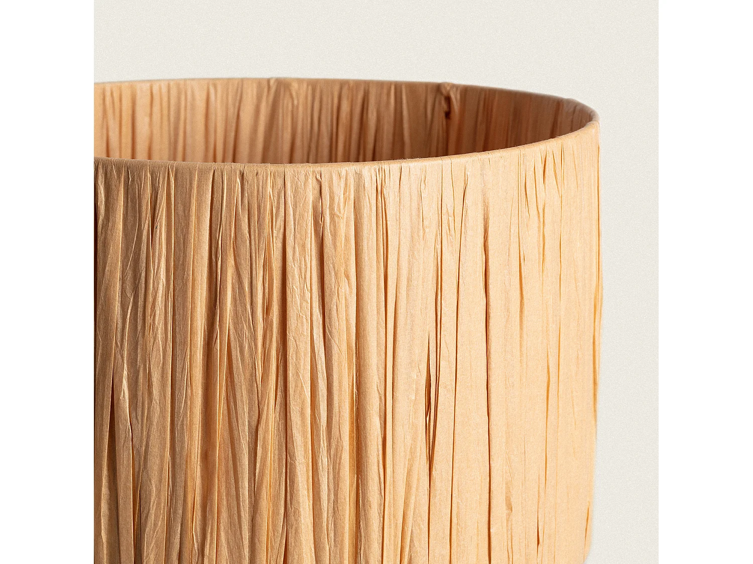 Lámpara de Mesa Cerámica y Rafia Kinney Terracota