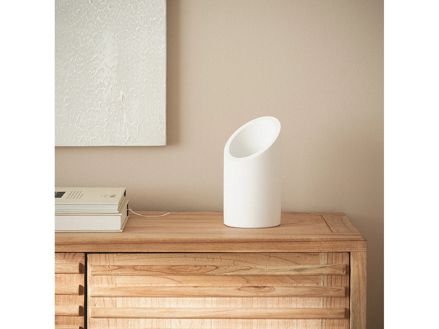 Lampe à Poser Plâtre Rise Uplighter Blanc