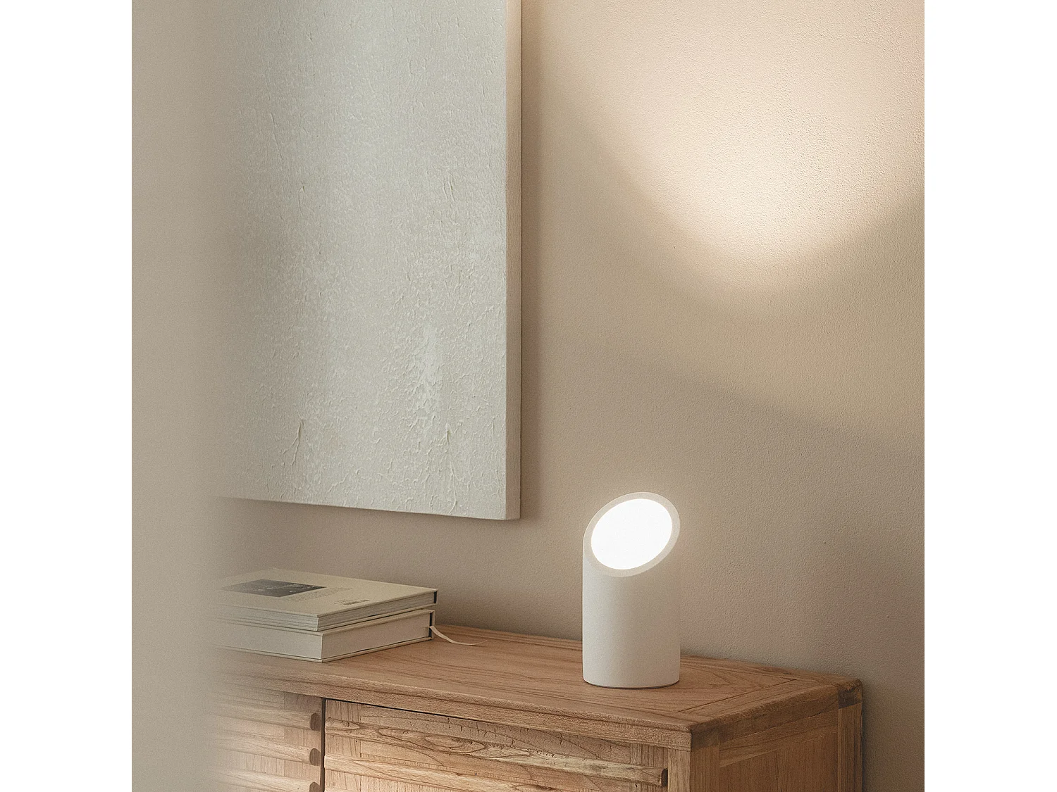 Lámpara de Mesa Yeso Rise Uplighter Blanco