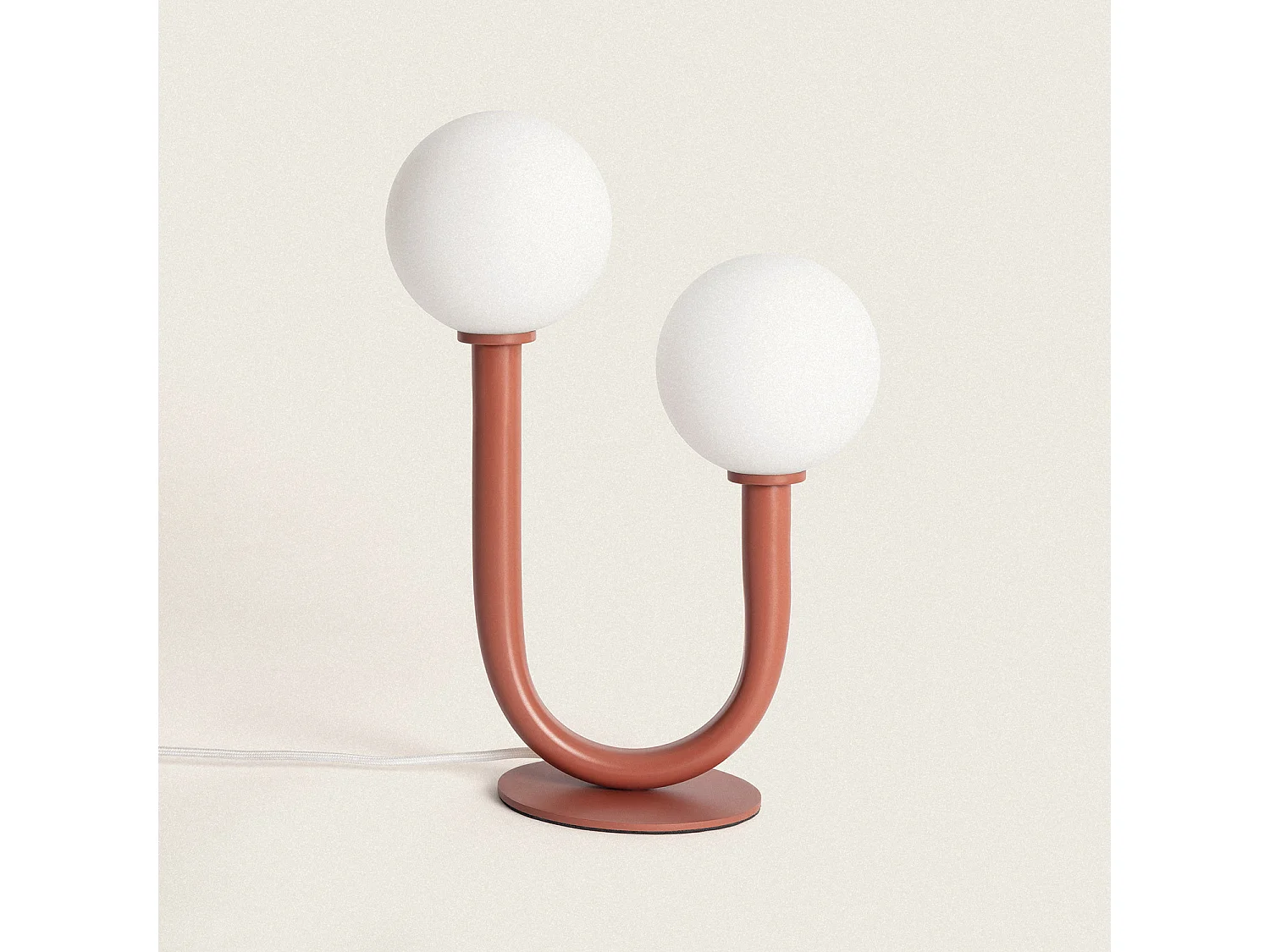 Lampe à Poser Métal et Verre Zeina Terre cuite