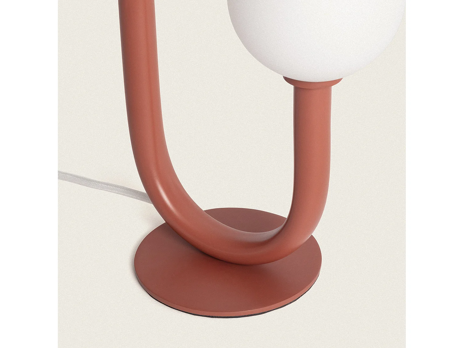 Lampe à Poser Métal et Verre Zeina Terre cuite