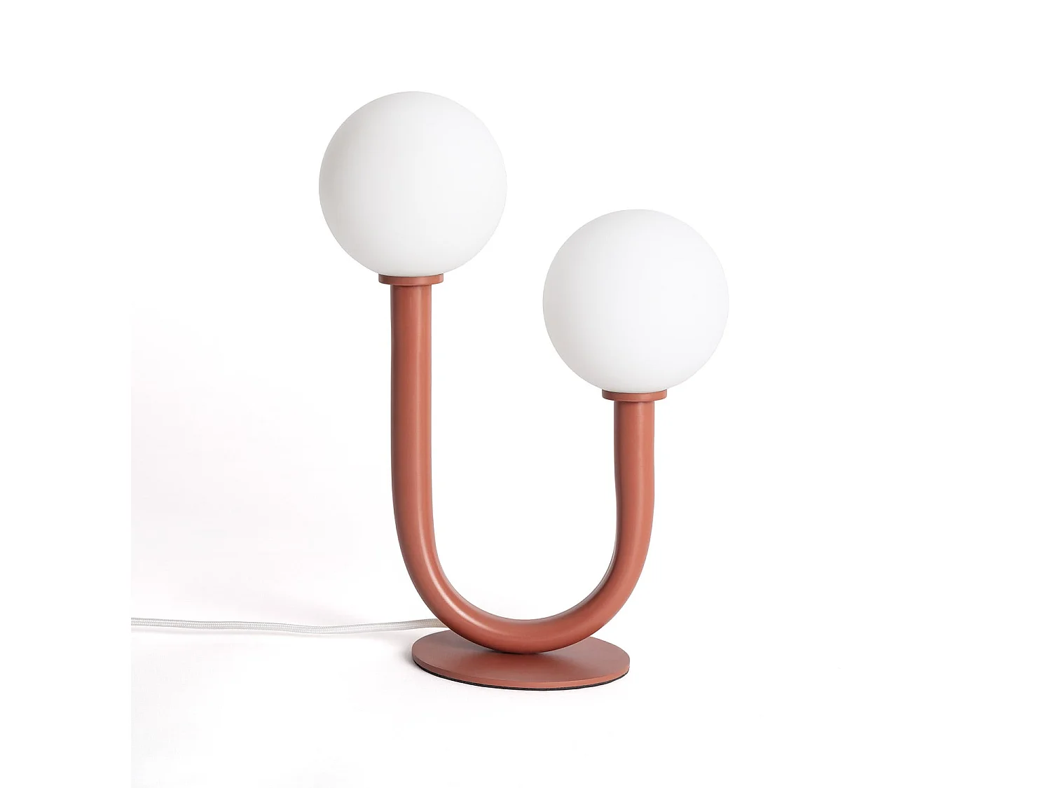 Lampe à Poser Métal et Verre Zeina Terre cuite