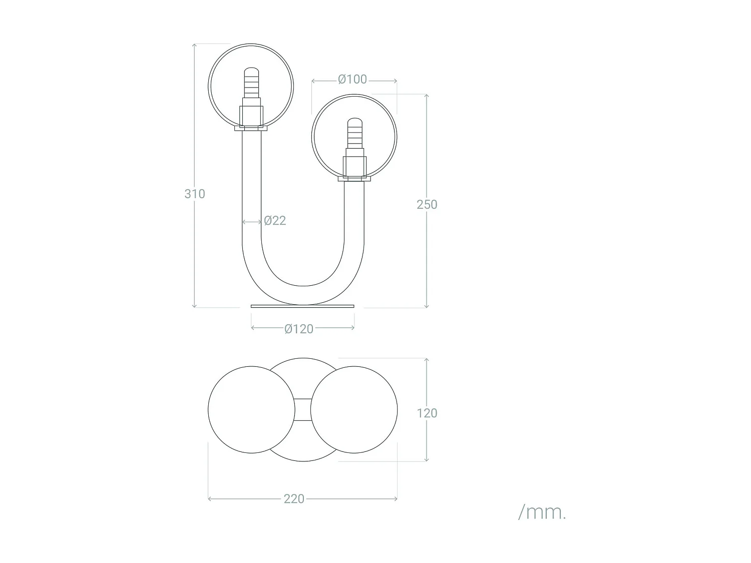 Lampe à Poser Métal et Verre Zeina Terre cuite