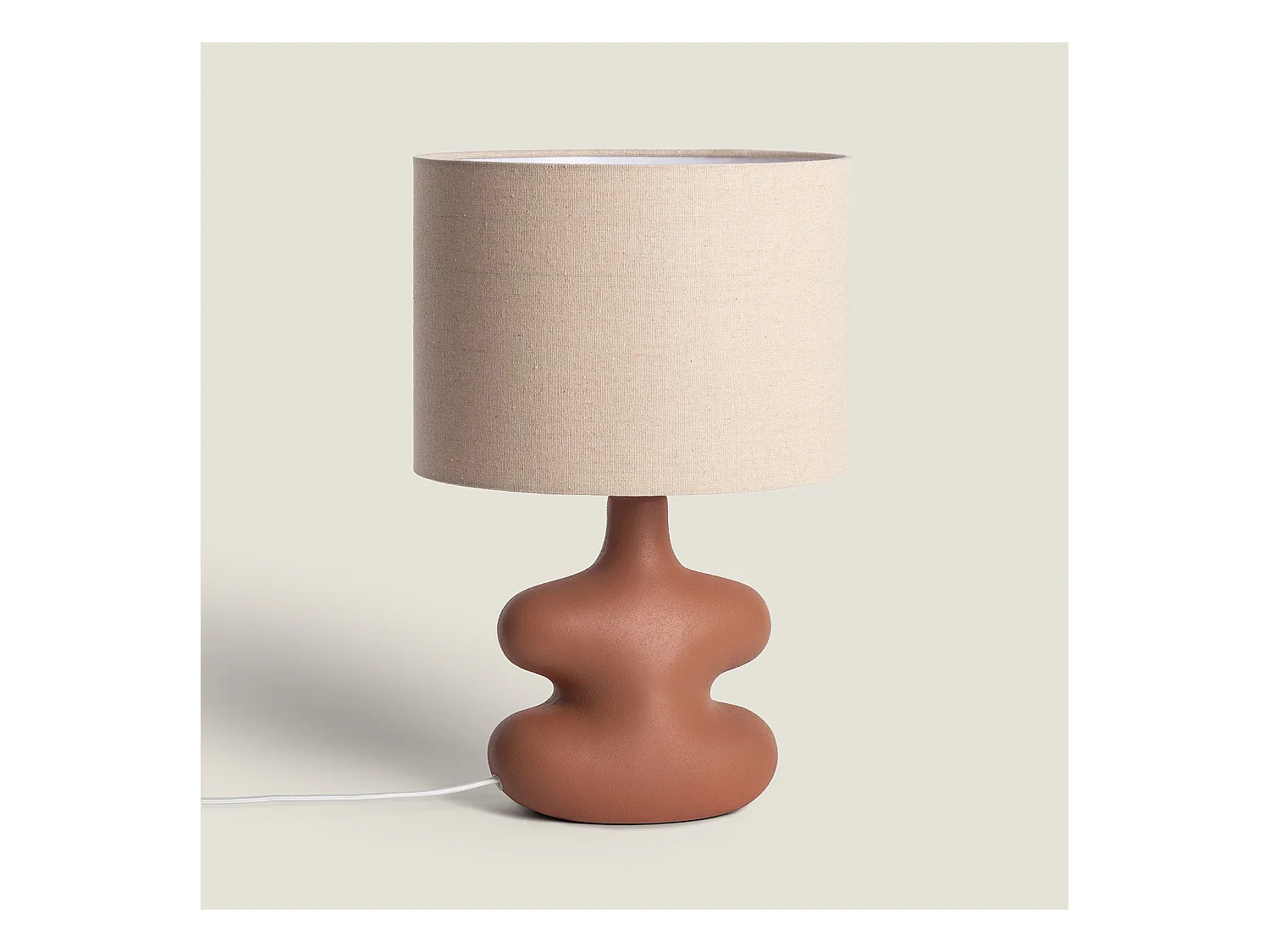 Lampe à Poser Céramique Serly Brun