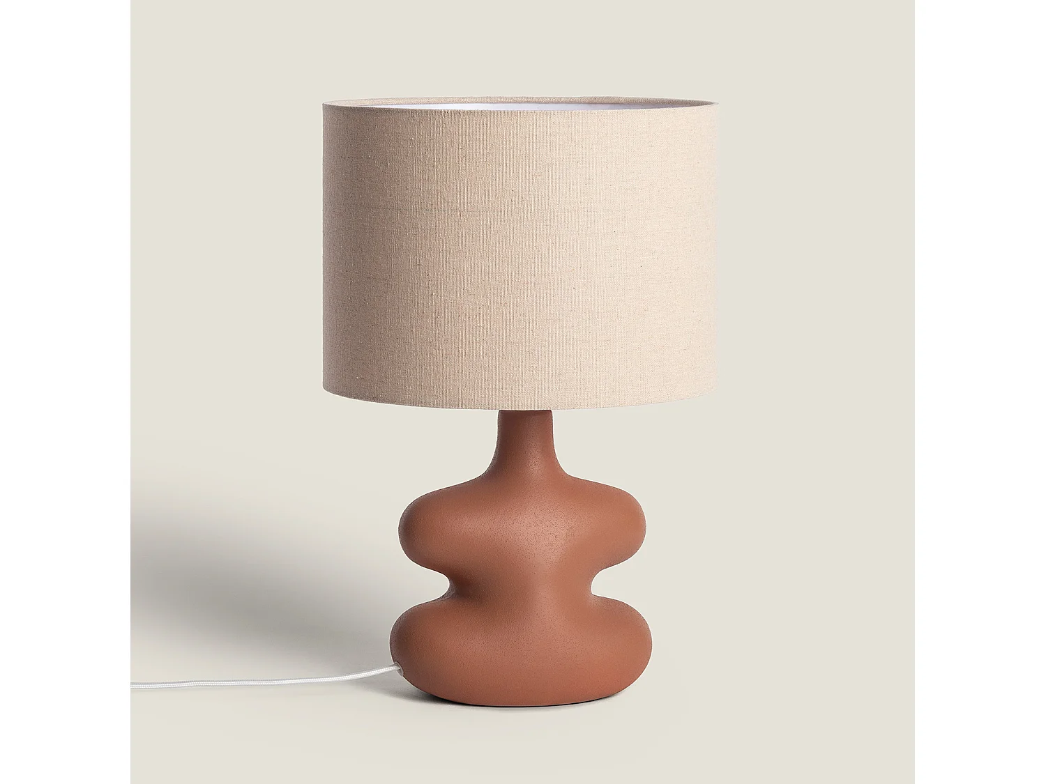 Lampada da Tavolo Ceramica Serly Marrone