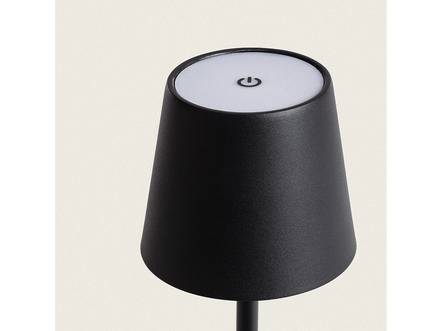 Lámpara de Mesa LED 3W Portátil de Metal con Batería USB Recargable Anisa Negro