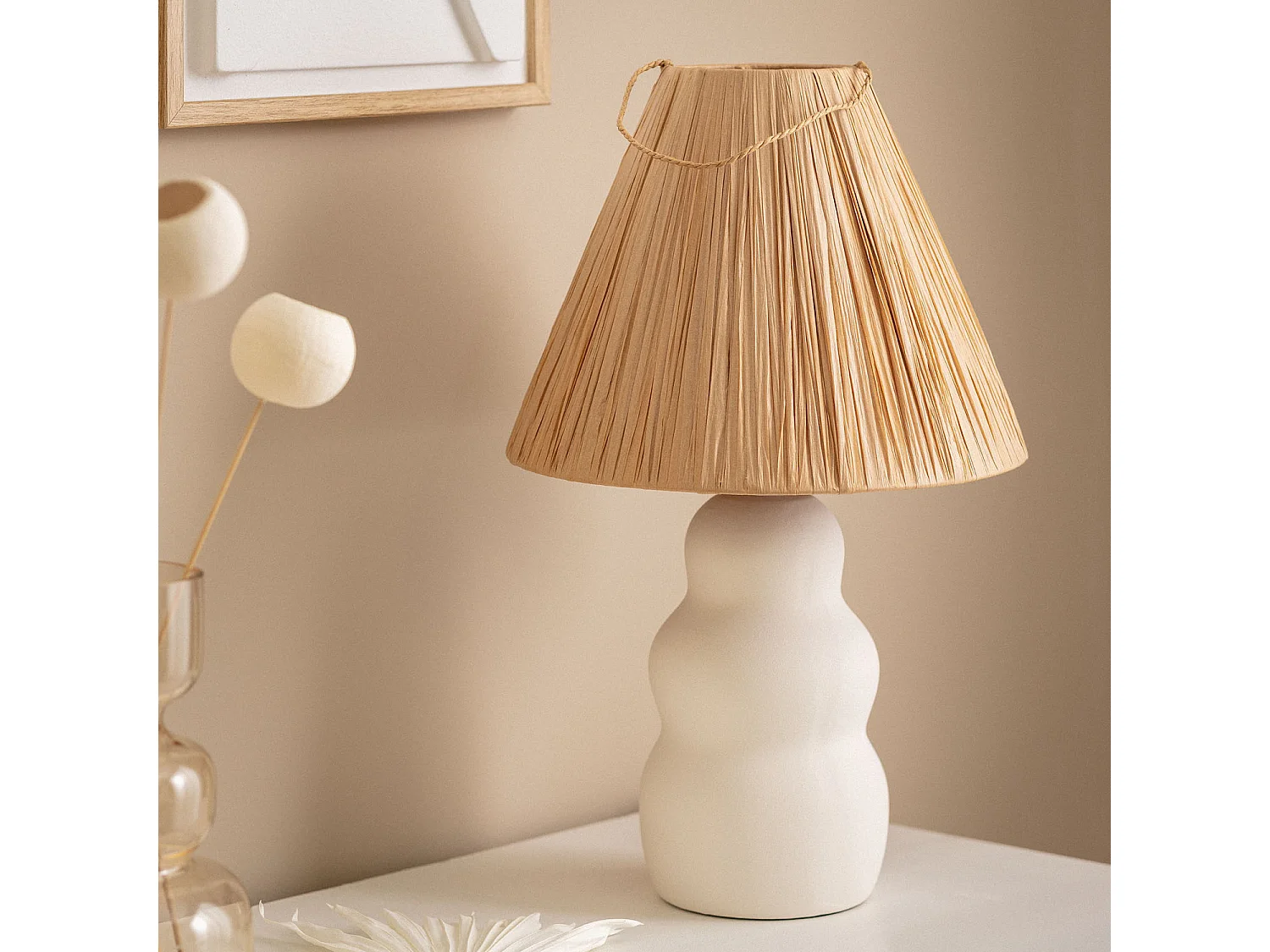 Lampe à Poser Céramique Ulan Blanc