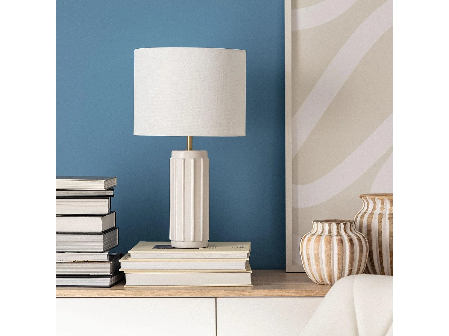 Lampe à Poser en Céramique Corbusier Blanc