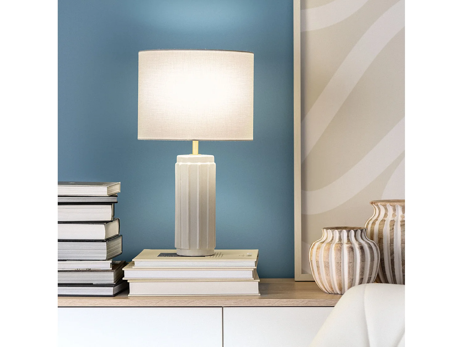 Lampe à Poser en Céramique Corbusier Blanc