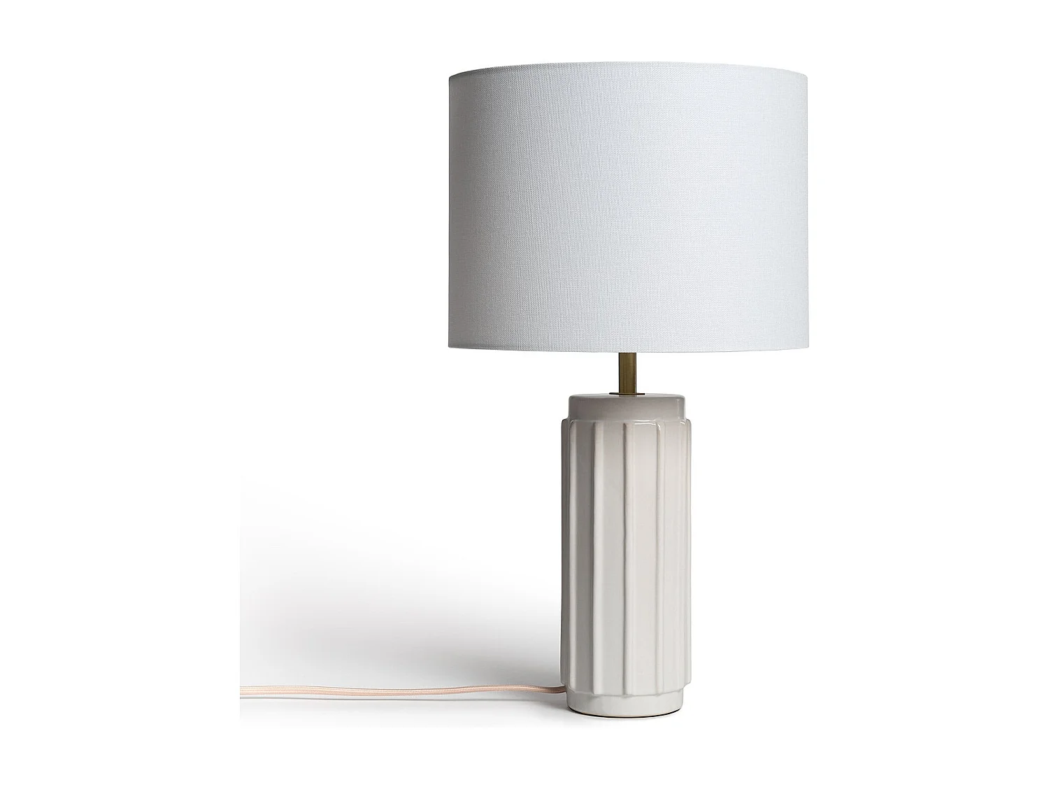 Lampada da Tavolo Ceramica Corbusier Bianco