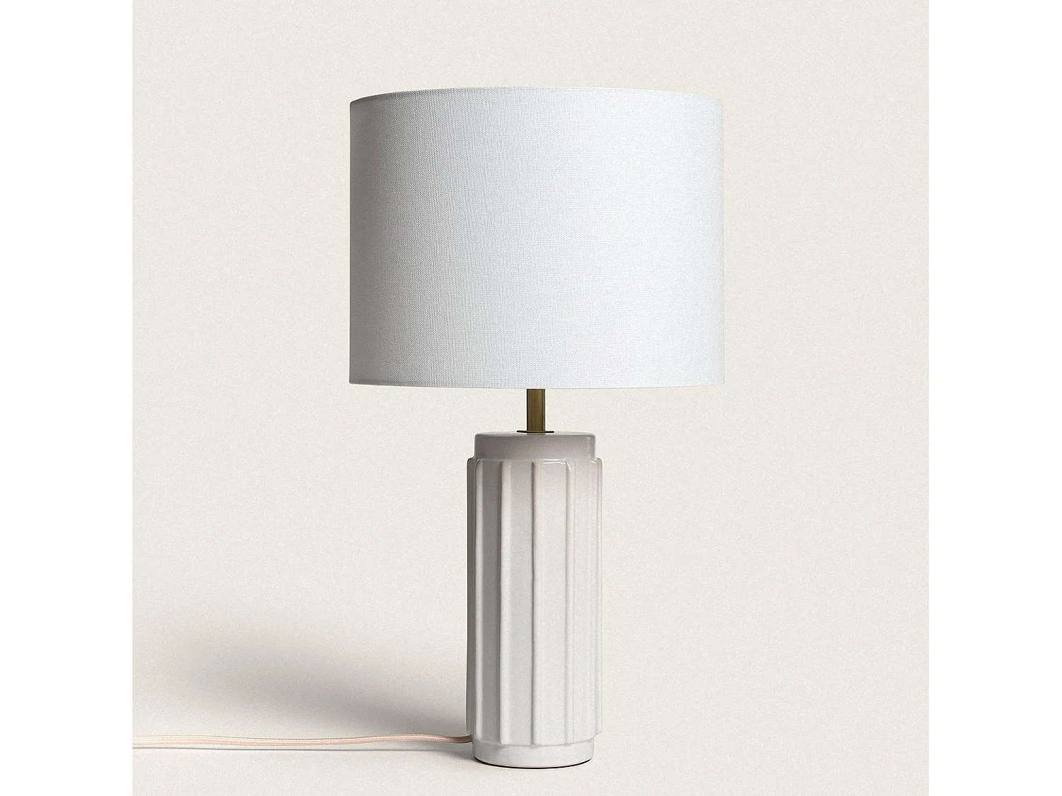 Lampada da Tavolo Ceramica Corbusier Bianco