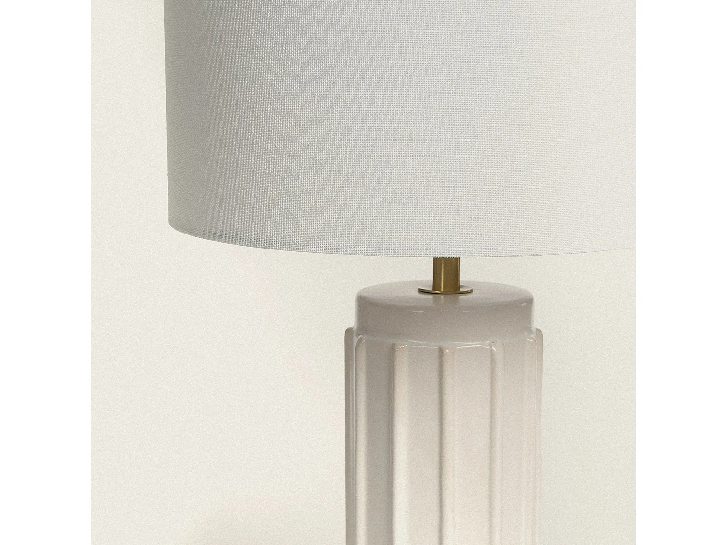 Lampada da Tavolo Ceramica Corbusier Bianco