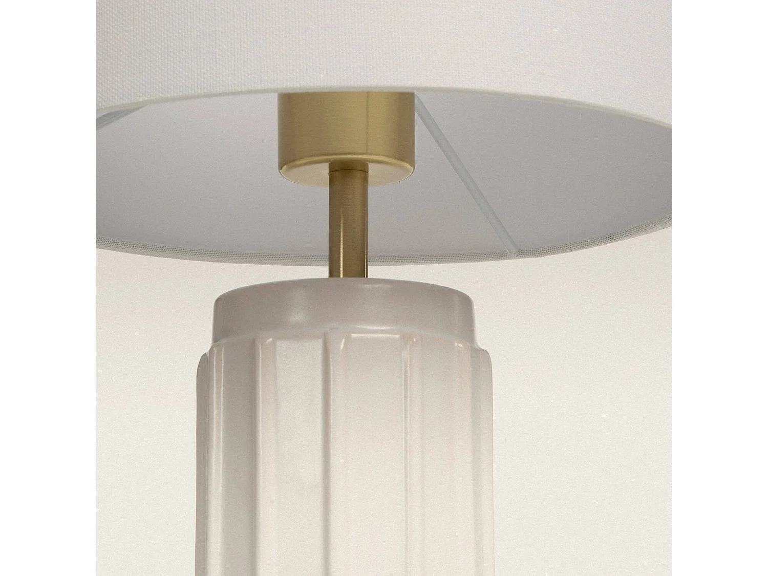 Lampada da Tavolo Ceramica Corbusier Bianco