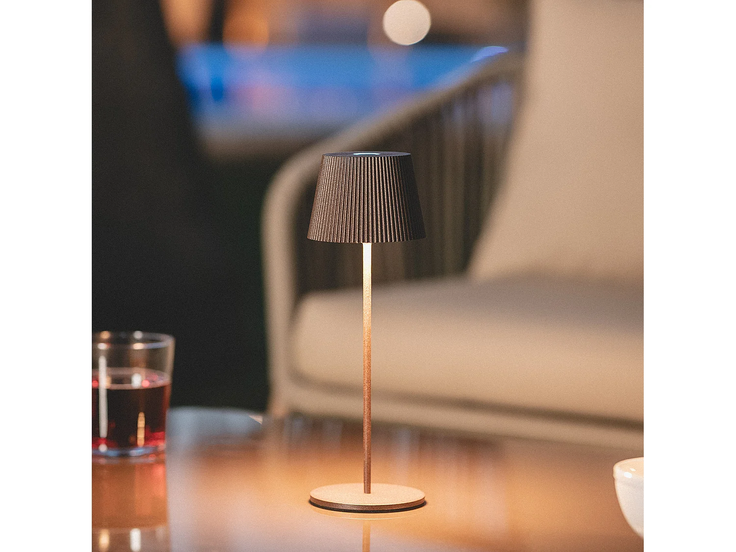 Lampe à Poser LED Extérieure Portative Aluminium 1,2 W avec Batterie Rechargeable Willox Rouille