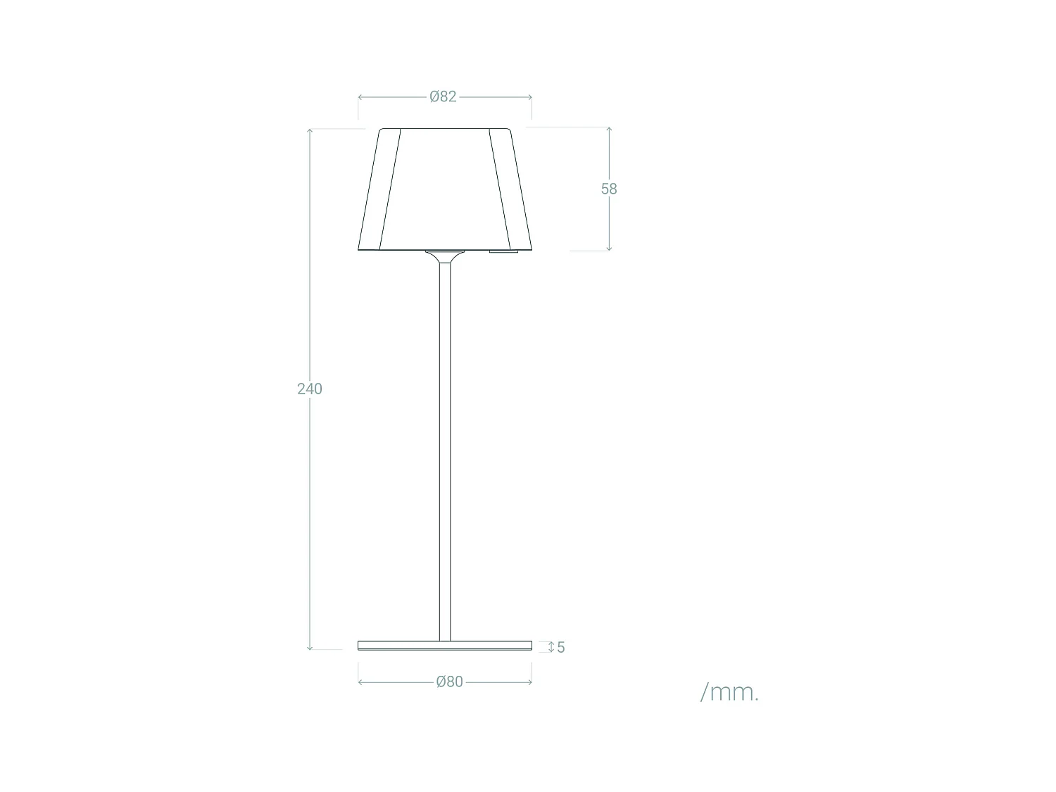 Lampe à Poser LED Extérieure Portative Aluminium 1,2 W avec Batterie Rechargeable Willox Rouille