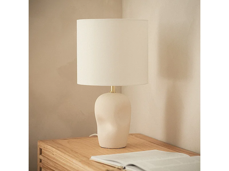 Lámpara de Mesa Cerámica Barta Blanco