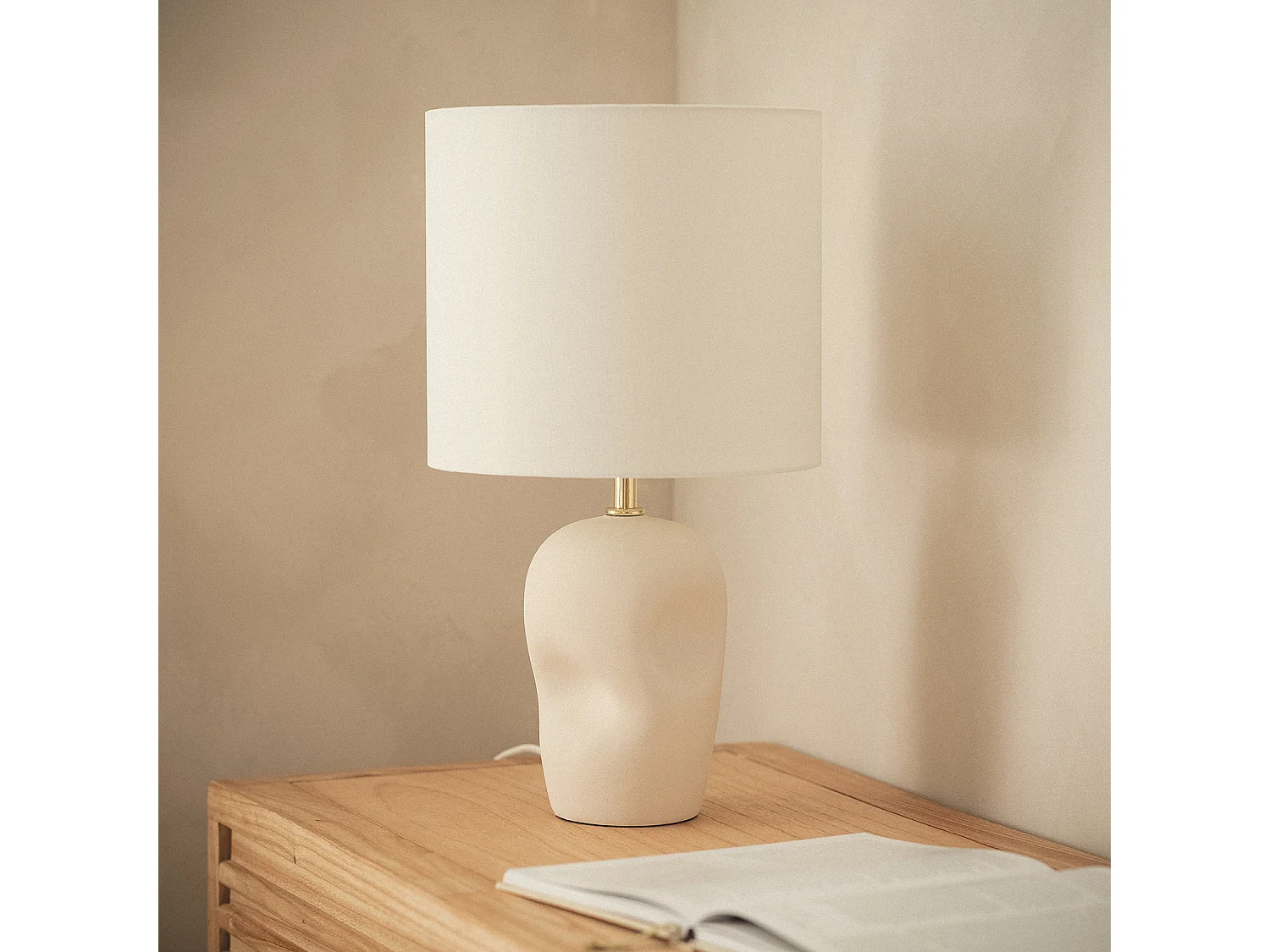 Lampada da Tavolo Ceramica Barta Bianco